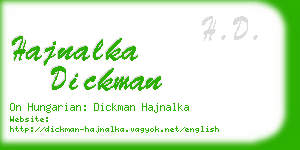 hajnalka dickman business card